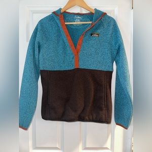 NWOT LL Bean Hooded Fleece Pull Over